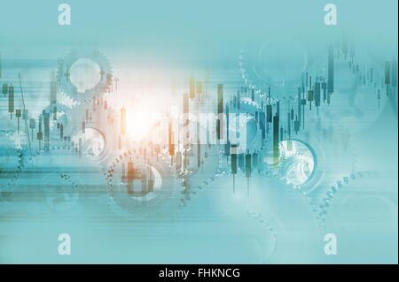 Wirtschaft Mechanismen abstrakt Business Hintergrund Illustration. Stockfoto