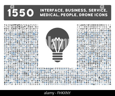 Schnittstelle, Geschäft, Werkzeuge, Menschen, Medizin, vergibt Vektor-Icons Stockfoto