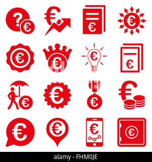 Euro Banking-Geschäft und Service-tools-Symbole Stockfoto