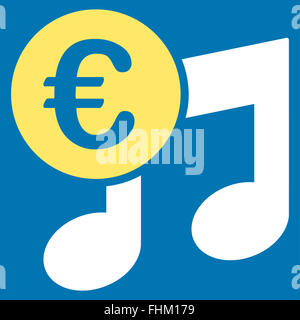 Euro Musik-Noten-Symbol Stockfoto