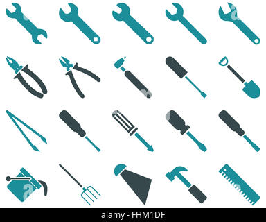 Geräte und Werkzeuge Symbole Stockfoto