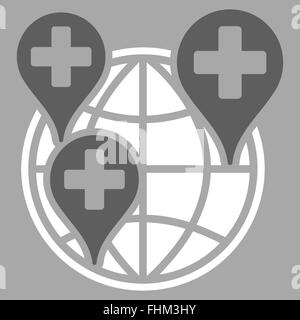 Klinik Weltunternehmen Vektor Icon Stockfoto