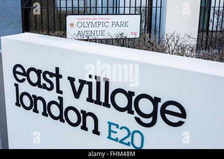 Essen Sie Dorf E20, London, England, Großbritannien Stockfoto