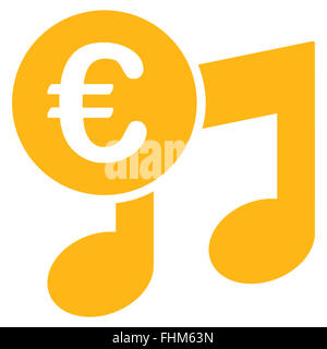 Euro Musik-Noten-Symbol Stockfoto