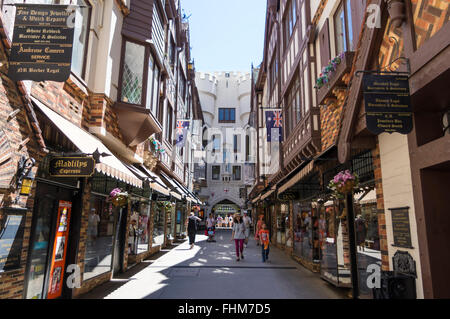 Mittelalter-Stil London Court Shopping-Mall in Perth, Western Australia. Stockfoto