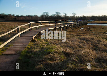 Fuß-Brücke in der Nähe von Luffness, East Lothian, Schottland, Vereinigtes Königreich Stockfoto