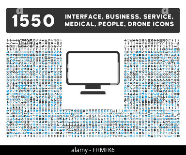 Symbol "Monitor" und weitere Schnittstelle, Geschäft, Werkzeuge, Menschen, medizinische, Auszeichnungen, flache Vektor-Icons Stockfoto
