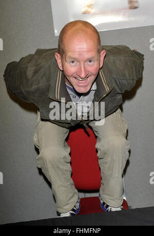 Eddie The Eagle Edwards besucht Collectormania 19 im Stadion: mk, Milton Keynes, Bucks, UK - 25. Mai 2013 Stockfoto