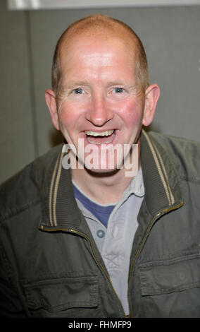 Eddie The Eagle Edwards besucht Collectormania 19 im Stadion: mk, Milton Keynes, Bucks, UK - 25. Mai 2013 Stockfoto