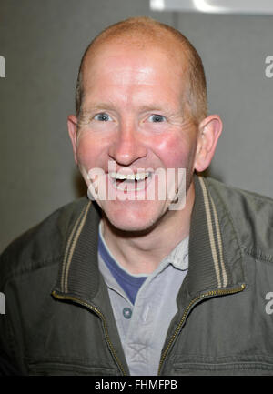 Eddie The Eagle Edwards besucht Collectormania 19 im Stadion: mk, Milton Keynes, Bucks, UK - 25. Mai 2013 Stockfoto