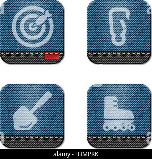 Aktive Erholung-Icon-set Stock Vektor