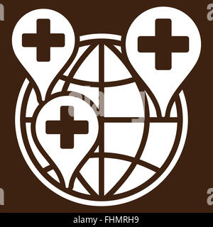 Weltunternehmen Klinik-Symbol Stockfoto