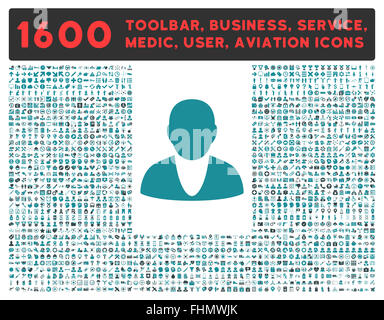 Konto-Icon mit großen Piktogramm-Sammlung Stockfoto