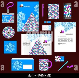 Corporate Identity-Business-Templates. Satz der modernen abstrakten Grafik-design Stock Vektor