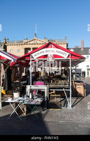 Newark-On-Trent Royal Markt, Nottinghamshire, UK. Stockfoto