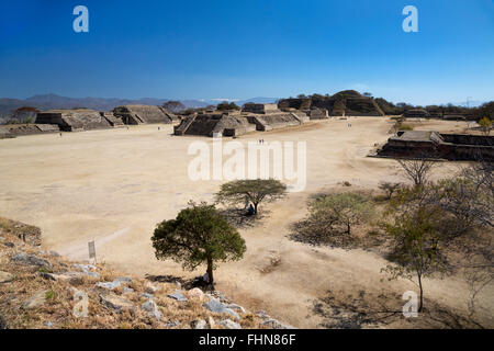 Oaxaca, Mexiko - Monte Albán, eine große präkolumbische archäologische Stätte in Südmexiko. Stockfoto