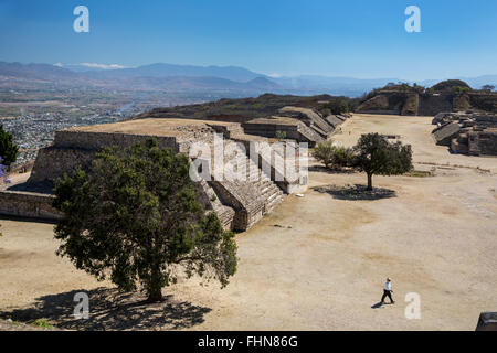 Oaxaca, Mexiko - Monte Albán, eine große präkolumbische archäologische Stätte in Südmexiko. Stockfoto