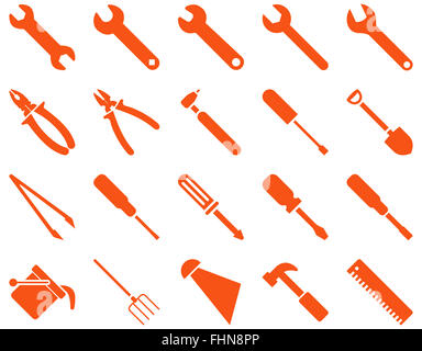Geräte und Werkzeuge Symbole Stockfoto