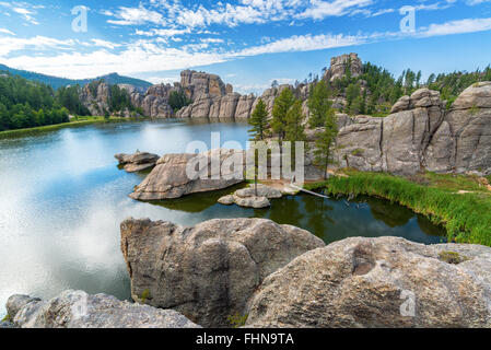 Schöne Sylvan Lake im Custer State Park Stockfoto