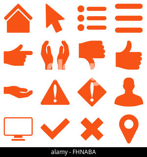 Einfache Gesten und Zeichen Symbole Stockfoto