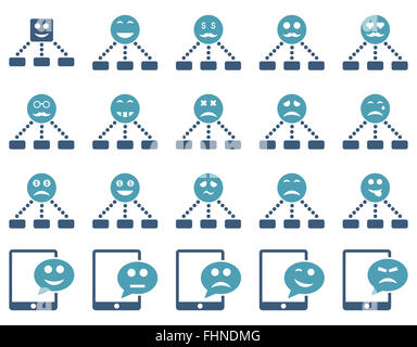 Emotion-Hierarchie und SMS Symbole Stockfoto