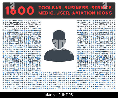 Kunden-Symbol mit großen Piktogramm-Sammlung Stockfoto