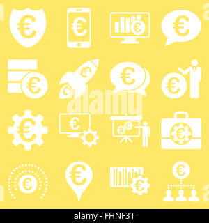 Euro Banking-Geschäft und Service-tools-Symbole Stockfoto