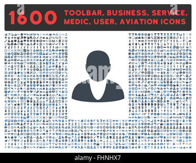 Konto-Icon mit großen Piktogramm-Sammlung Stockfoto