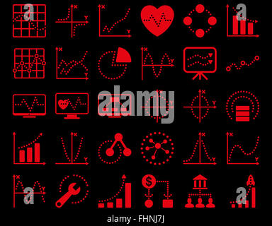 Gepunktete Charts Icons Stockfoto