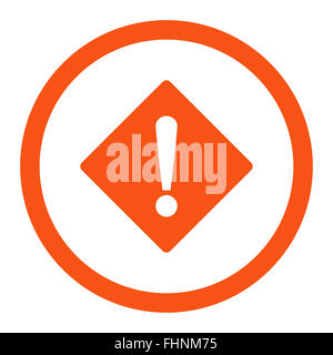 Fehler flach orange Farbe gerundet Vektor icon Stockfoto