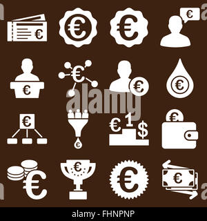 Euro Banking-Geschäft und Service-tools-Symbole Stockfoto