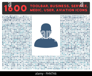 Kunden-Symbol mit großen Piktogramm-Sammlung Stockfoto