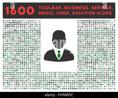 Manager-Symbol mit großen Piktogramm-Sammlung Stockfoto