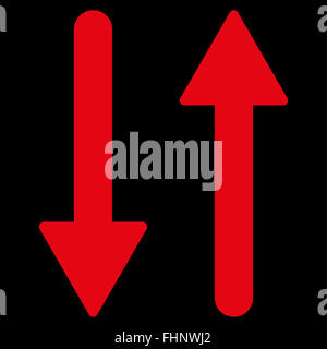 Pfeile Exchange vertikale flache rote Farbsymbol Stockfoto