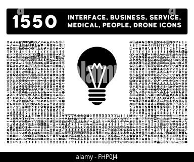 Schnittstelle, Geschäft, Werkzeuge, Menschen, Medizin, vergibt Vektor-Icons Stockfoto