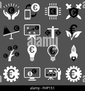 Euro Banking-Geschäft und Service-tools-Symbole Stockfoto