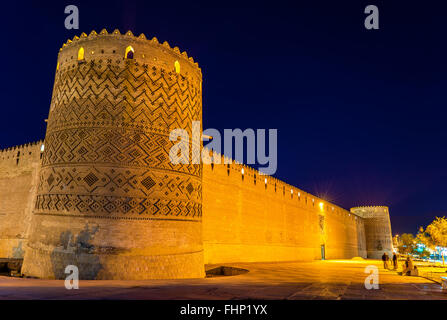 Karim Khan Zitadelle in der Nacht in Shiraz, Iran Stockfoto