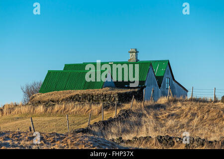 alten verlassenen Bauernhof in Island Stockfoto