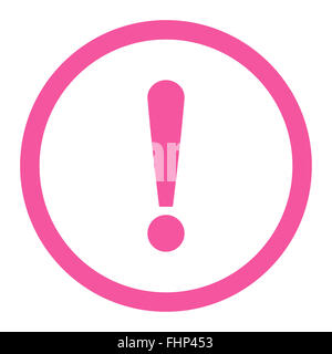 Ausrufezeichen Zeichen flach rosa Farbe gerundet raster Stockfoto