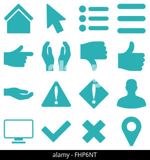 Einfache Gesten und Zeichen Symbole Stockfoto