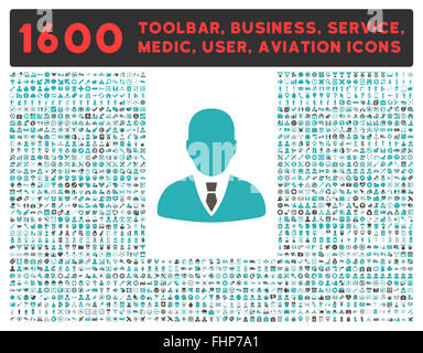 Manager-Symbol mit großen Piktogramm-Sammlung Stockfoto