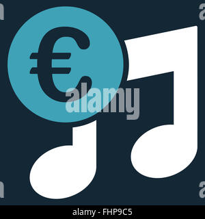 Euro Musik-Noten-Symbol Stockfoto