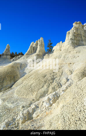 erodierte Zinnen der Vulkanasche und tertiären Sedimenten im Bereich "weiße Erde" in der Nähe von Winston, montana Stockfoto