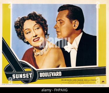 GLORIA SWANSON, William Holden, Sunset Boulevard, 1950 Stockfoto