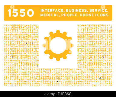 Schnittstelle, Geschäft, Werkzeuge, Menschen, Medizin, vergibt Vektor-Icons Stockfoto