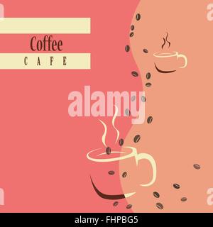 Vorlage eines Café-Menüs Stock Vektor