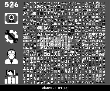 Flache Toolbar-Icons Stockfoto