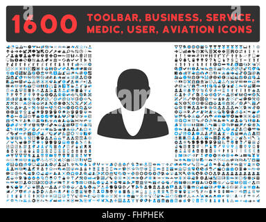 Konto-Icon mit großen Piktogramm-Sammlung Stockfoto