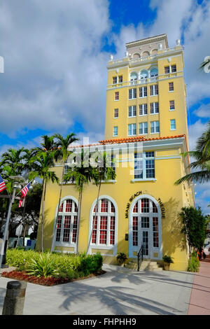 Das schöne alte Rathaus-Miami Beach Florida FL Art Deco Ocean Drive South Beach Stockfoto