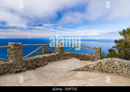 Himmel und Meer Blick vom Mirador Cabezo del Tejo, Teneriffa, Spanien Stockfoto